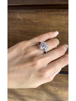 PRATA - Heart's Halo Symphony White Ring