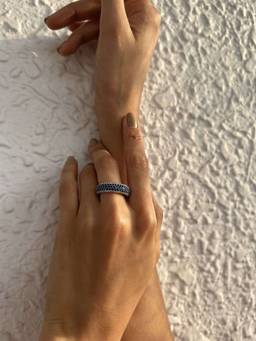 PRATA - Spectrum Sparkle Blue Ring