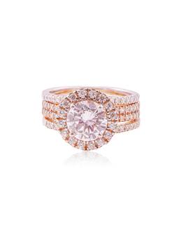 PRATA - Beatrix Duo Tone Solitaire White Ring (Pack of 3)s