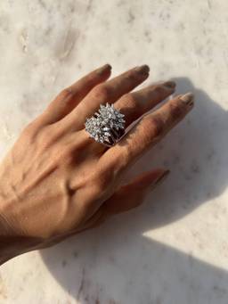 PRATA - Glitzern White Ring
