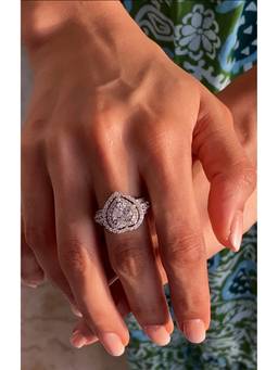 PRATA - Amy Heart White Ring
