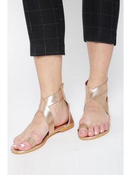 Twenty Dresses by Nykaa Fashion - Rose Gold Wrap Around Me Flats