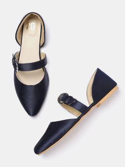 Twenty Dresses by Nykaa Fashion - Nights In Blue Satin Flats