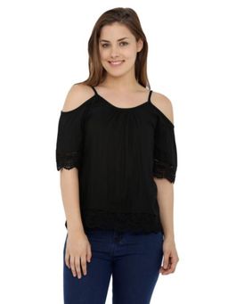 Twenty Dresses by Nykaa Fashion - The Bohemian Black Lace Top