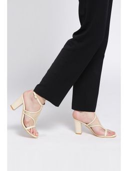 Twenty Dresses by Nykaa Fashion - Baby You Are A Firework Beige Block Heels