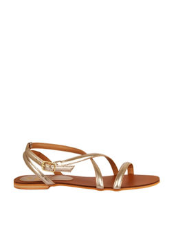 Twenty Dresses by Nykaa Fashion - Gentle Notches Of Gold Flats