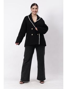 GAIIA - Black Women Oversized Short Coat