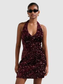 Forever New - Riley Petite Sequin Halter Dress