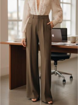 BROADSTAR - Women Mouse High-Rise Straight Fit Korean Trouser
