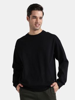 Jockey - Am77 Black Men Super Combed Cotton Rich Pique Sweatshirt - Black
