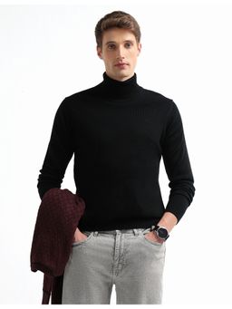 Arrow Sports - Men's Turtleneck Patterned Knit Sweater