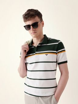 The Bear House - Men'S Green Half Sleeve Polo T-Shirt