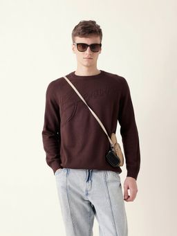 The Bear House - Men'S Brown Full Sleeve Relax T-Shirt