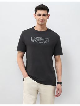 U.S. Polo Assn. Denim Co. - Men'S Grey Monochrome Brand T-Shirt