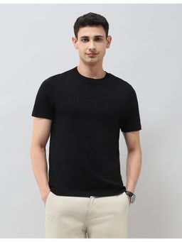 U.S. Polo Assn. Denim Co. - Men'S Black Monochrome Brand T-Shirt