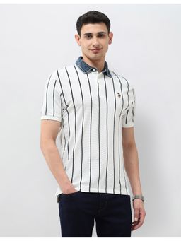 U.S. Polo Assn. Denim Co. - Men'S Monochrome Vertical Striped Polo T-Shirt