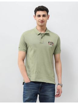 U.S. Polo Assn. Denim Co. - Men'S Green Solid Muscle Fit Polo T-Shirt