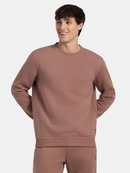 Jockey - Us92 Brown Men Super Combed Cotton Rich Fleece Sweatshirt - Brownie