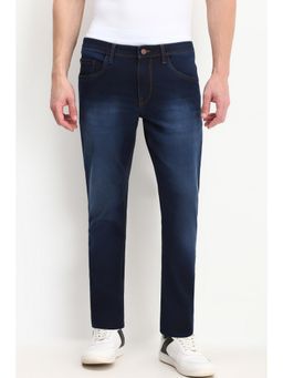 Allen Solly - Men Navy Blue Slim Fit Mid Wash Jeans