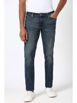 Peter England - Men Blue Light Wash Slim Fit Jeans