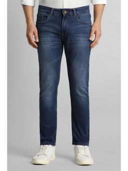 Simon Carter - Navy Blue Solid Regular Jeans