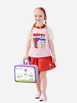 Little Surprise Box - T-Shirt and Skort Set Upf 50+ Swimwear with Cap and Bag