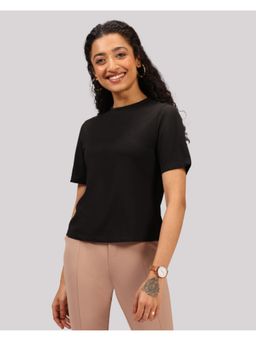Blissclub - Womens Black Cotton Pro High Neck Top