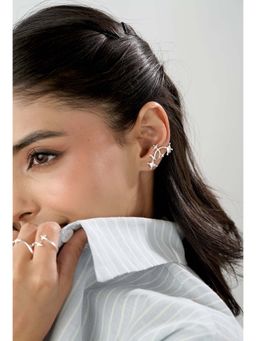 Tangerine - Nora Silver Earrings