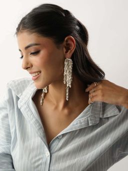 Tangerine - Willow Silver Earrings