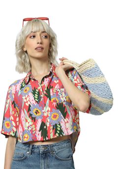 ONLY - Multi-color Tropical Print Shirt