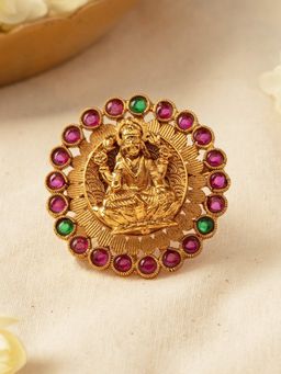 Azai by Nykaa Fashion - Gold Tone Goddess Ring