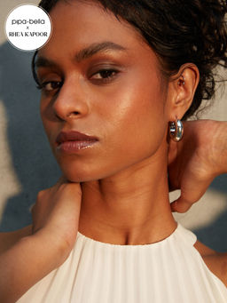 Pipa Bella by Nykaa Fashion - Rhea Kapoor x Pipa Bella Silver Plated Hoop Earrings