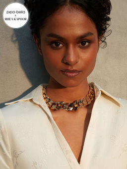 Pipa Bella by Nykaa Fashion - Rhea Kapoor x Pipa Bella Gold Plated Cuban Link Chain Necklace