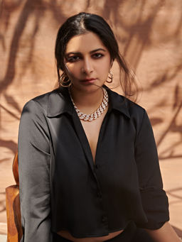 Pipa Bella by Nykaa Fashion - Rhea Kapoor x Pipa Bella Gold Plated Studded Cuban Link Chain Necklace