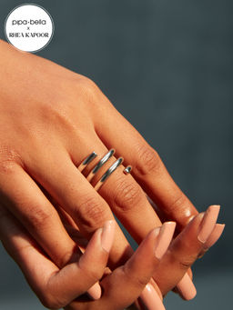 Pipa Bella by Nykaa Fashion - Rhea Kapoor x Pipa Bella Silver Plated Spiral Ring