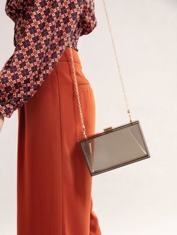 Twenty Dresses by Nykaa Fashion - Black Show Stealer Clutch