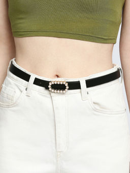 Twenty Dresses by Nykaa Fashion - Black Solid Party Belt