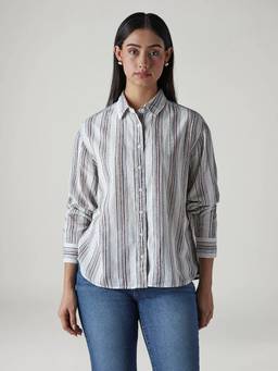 Levi's - Multi-Colour Women's Striped Relaxed Fit Shirt