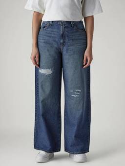 Levi's - Women's Blue Baggy Fit High Rise Cinch Jeans