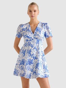 Forever New - White Saffron Linen Mini Dress