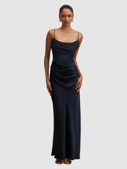 Forever New - Navy Blue Claudia Petite Corset Maxi Dress