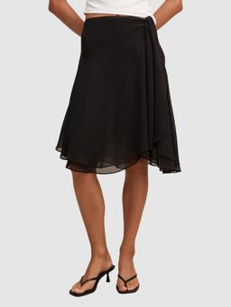 Forever New - Black Rae Tie Skirt