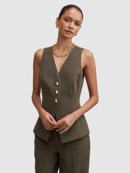 Forever New - Olive Larissa Petite Long Waistcoat