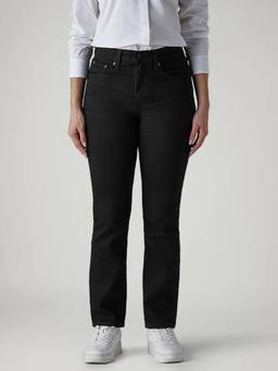 Levi's - Women's 724 Black Slim Straight Fit High Rise Jeans