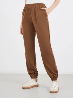 Styli - Women Brown Solid Straight Fit Full-Length Joggers