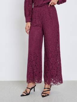 Styli - Women Self Design Wide-Leg Full-Length Pant