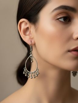 Gahan - Womens Traditional Silver Plated Drop Earrings