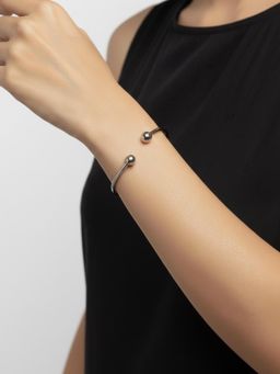 Gahan - Women Silver Plated Plain Ball Handmade Cuff Bracelet