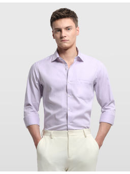 Arrow - Purple Cotton Full Sleeves Regular Fit Geometric Shirt