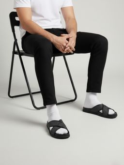 ZEESH - Men Storm Grey Sliders